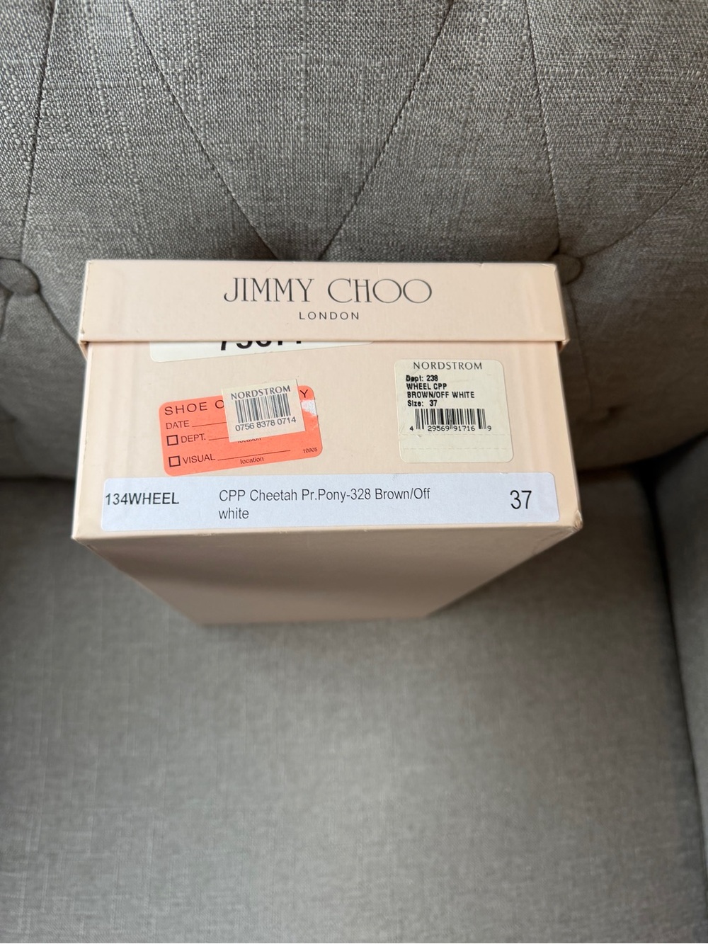 Jimmy Choo Light Pink Designer Shoe Box with Label